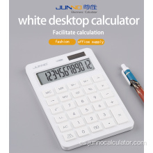 Calculadora blanca de 12 dígitos Salor Potencia Calculadora electrónica para estudiante